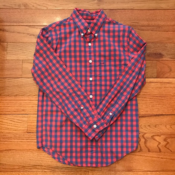 Abercrombie & Fitch Other - Coral and light blue long sleeve button up